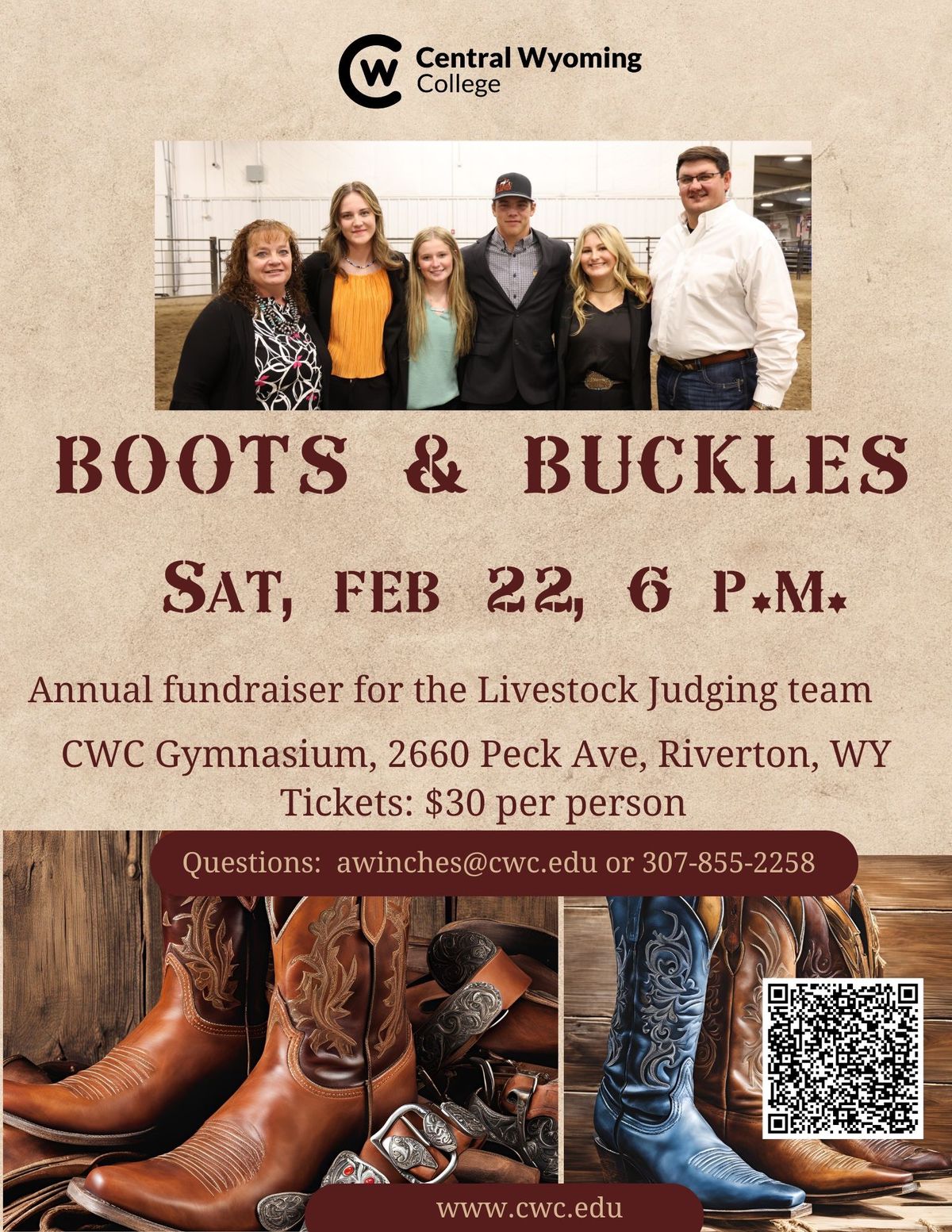 CWC Livestock Judging annual \u201cBoots and Buckles\u201d fundraiser