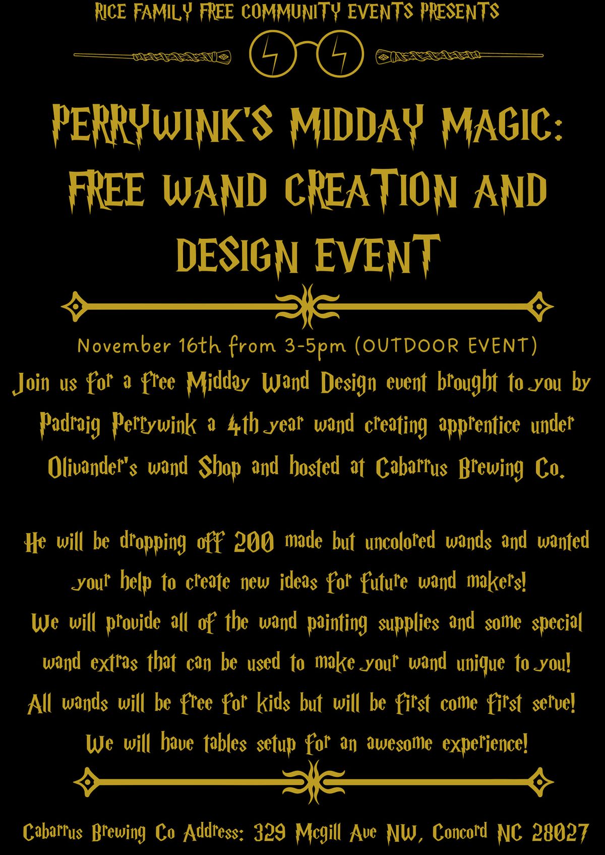 Cabco Wizard Weekend : Wand Creation Event