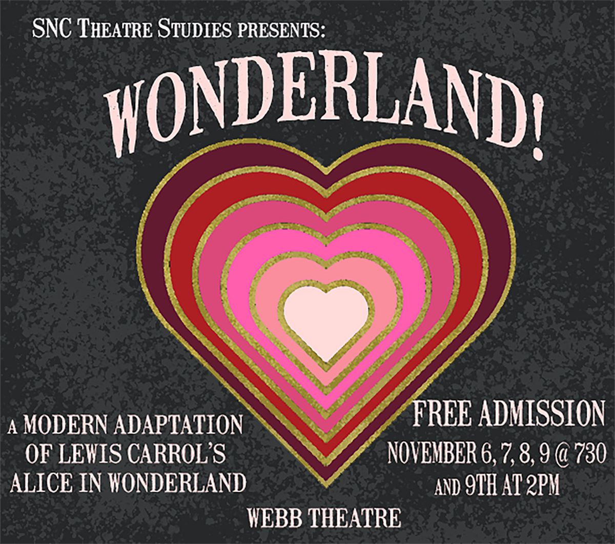 WONDERLAND! A modern adaptation of the Lewis Carroll classic.