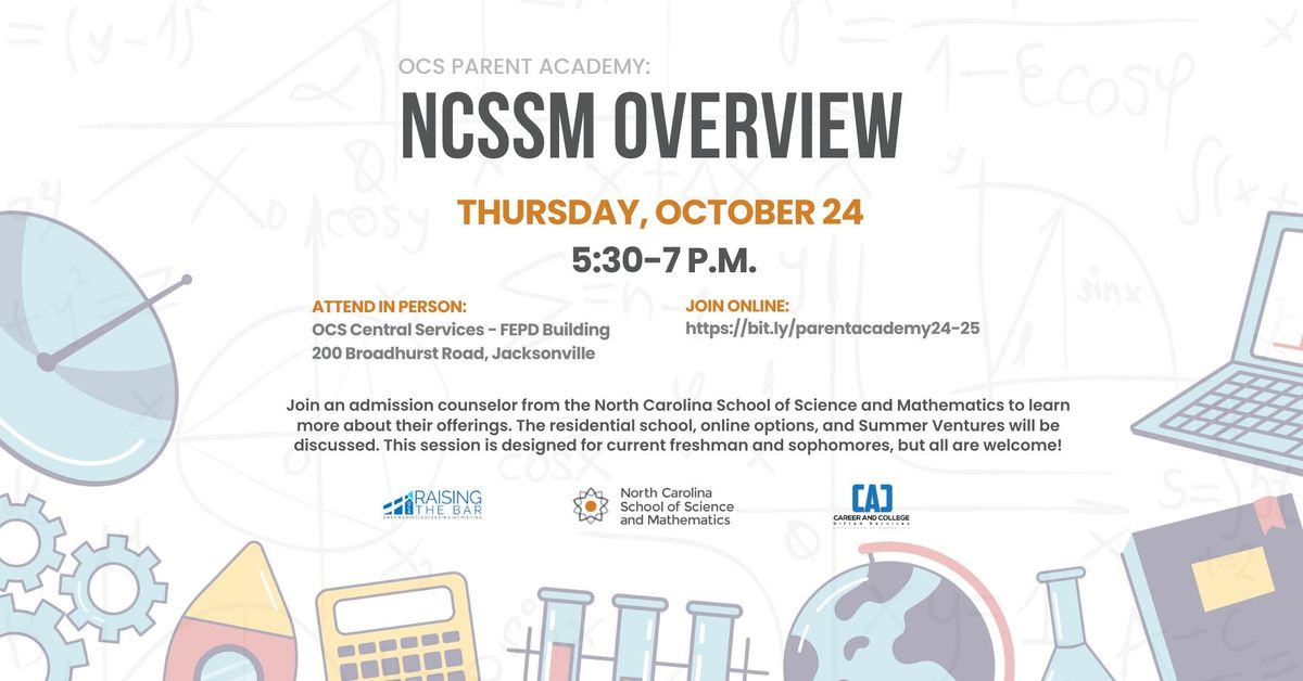 Parent Academy: NCSSM Overview