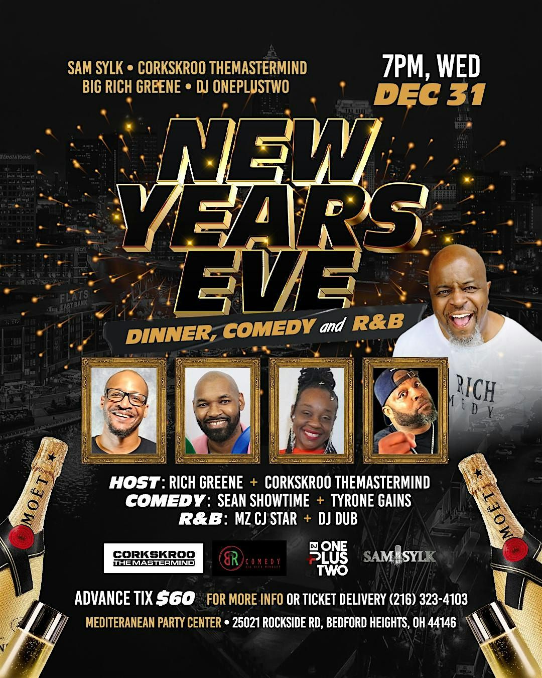 SAM SYLK PRSENTS "NYE YEARS EVE DINNER, COMEDY and R&B "