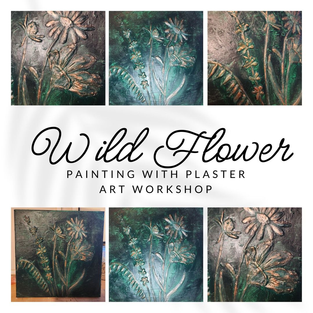 "Wildflower" Painting with plaster