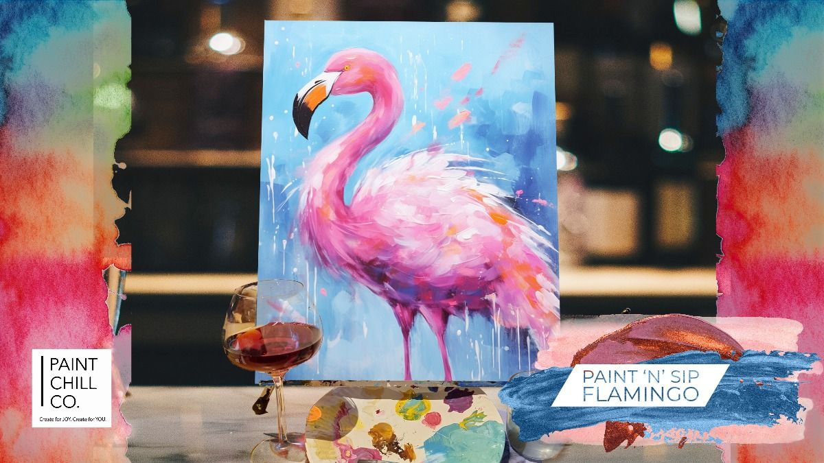 Portsmouth Paint \u2018n\u2019 Sip - \u201cPink Flamingo\u201d