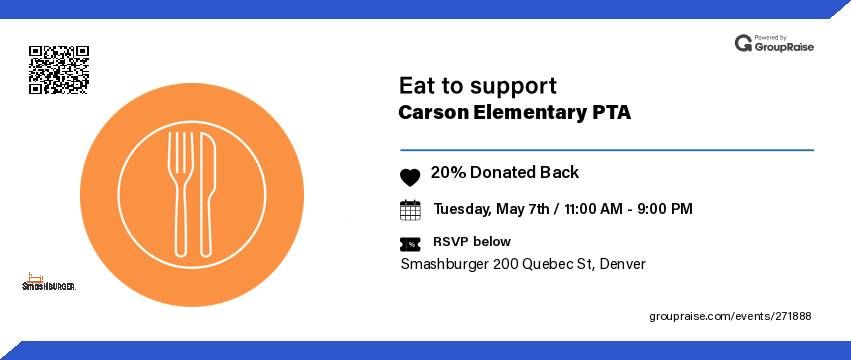 Carson Elementary PTA x Smashburger GroupRaise Fundraiser