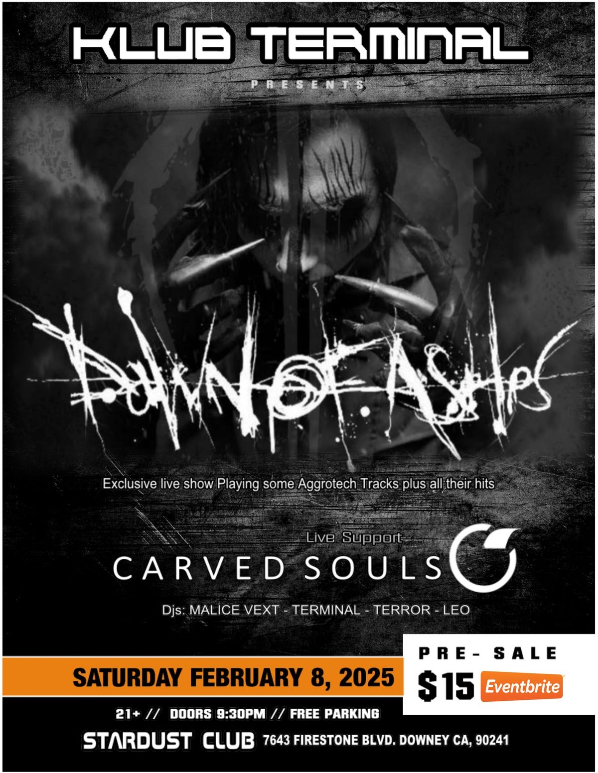 DAWN OF ASHES - CARVED SOULS Live in Downey CA  Saturday February 8, 2025