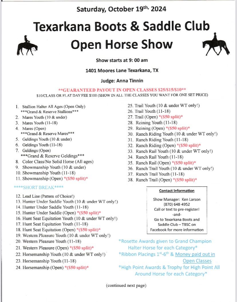 An Open Horse Show