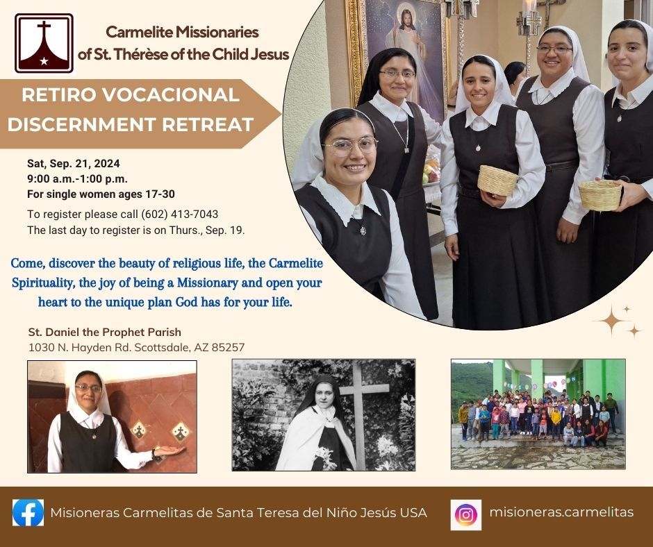 Discernment Retreat with the Carmelite Missionaries of St Therese of the Child Jesus