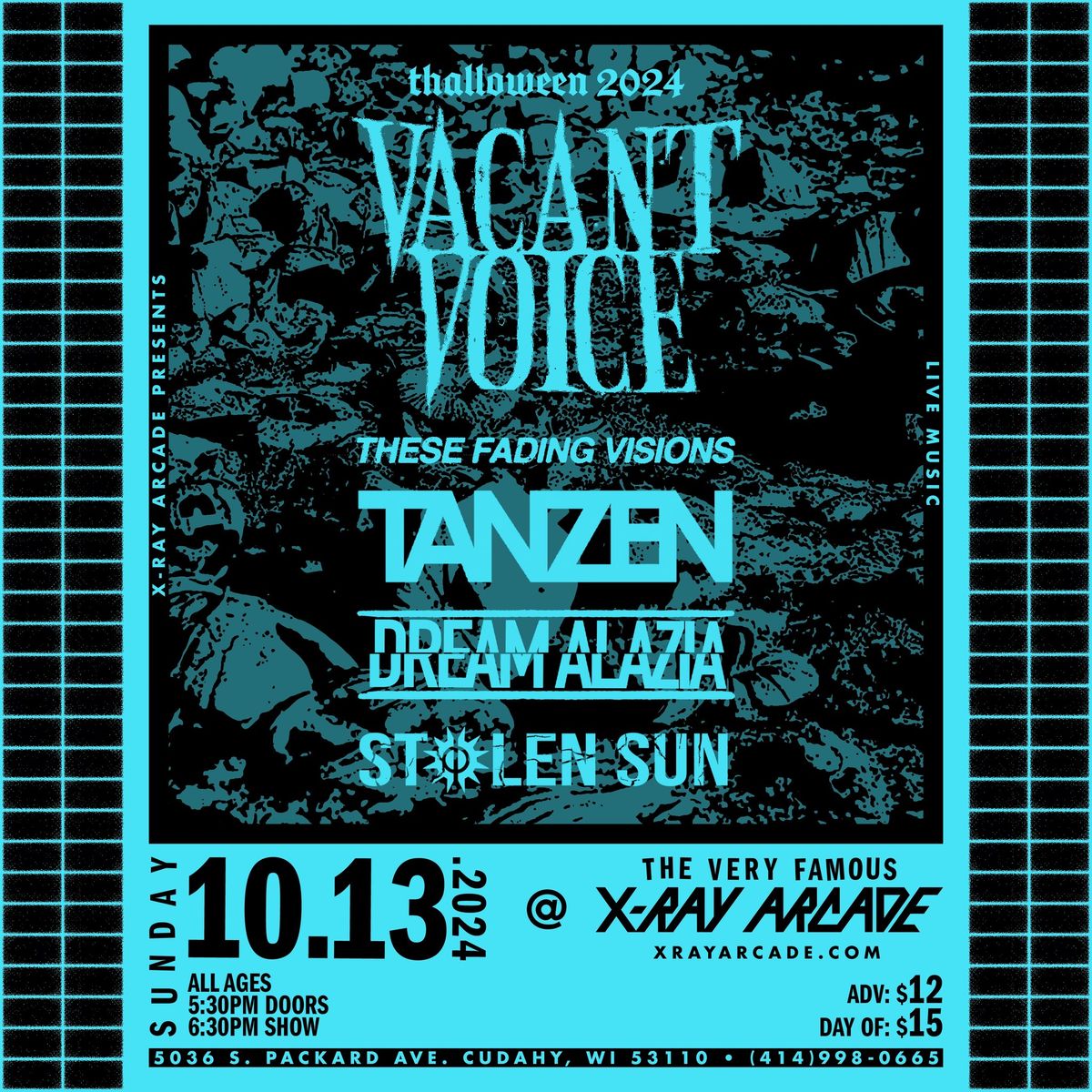 THALLOWEEN 2024 FEAT VACANT VOICE, THESE FADING VISIONS + MORE AT X-RAY ARCADE