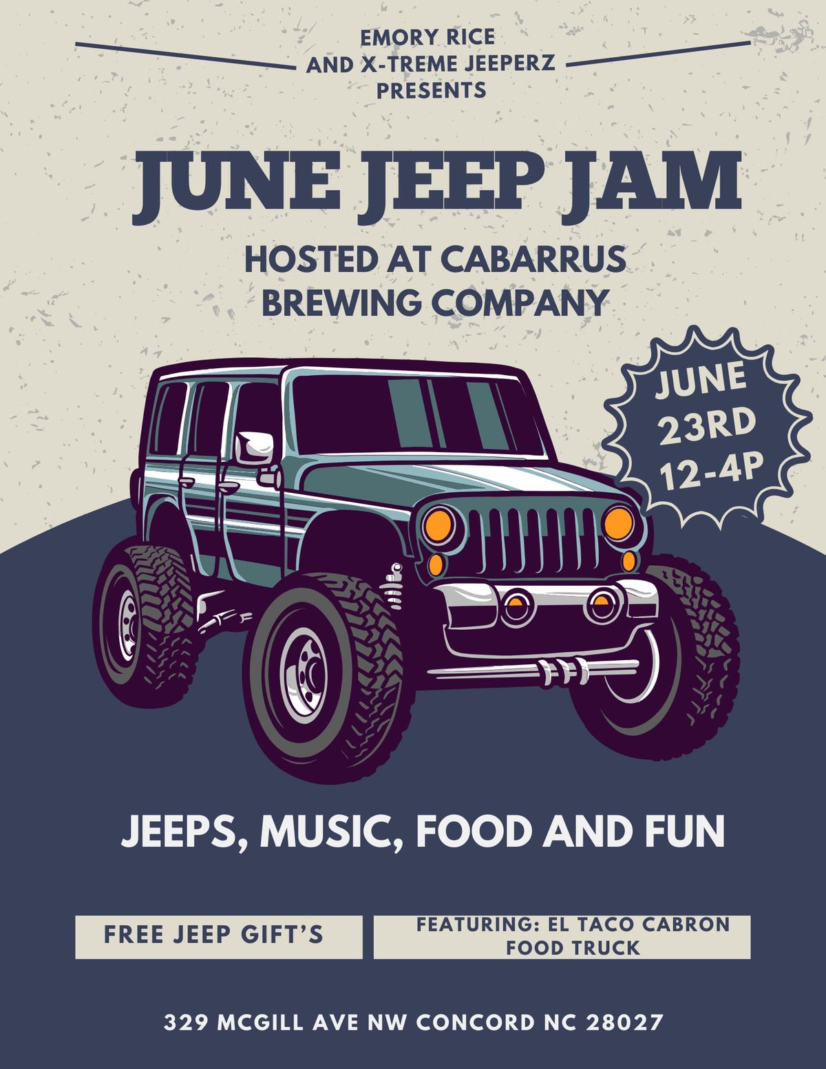 June Jeep Jam at Cabarrus Brewing Company
