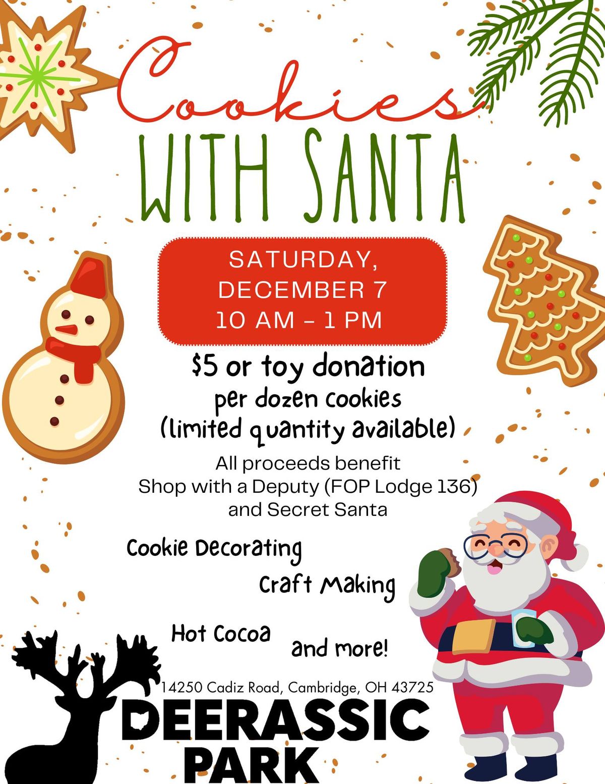 Cookies with Santa at Deerassic Park