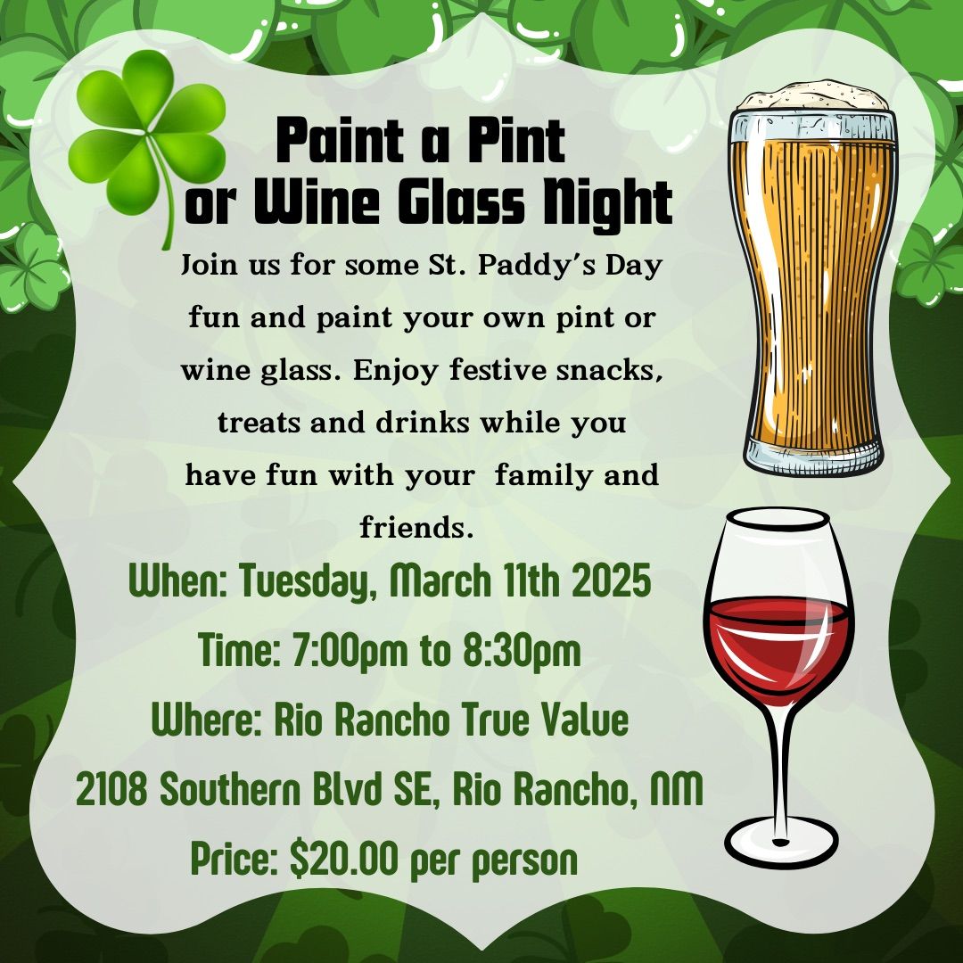 St. Paddy\u2019s Day Paint a Pint Night