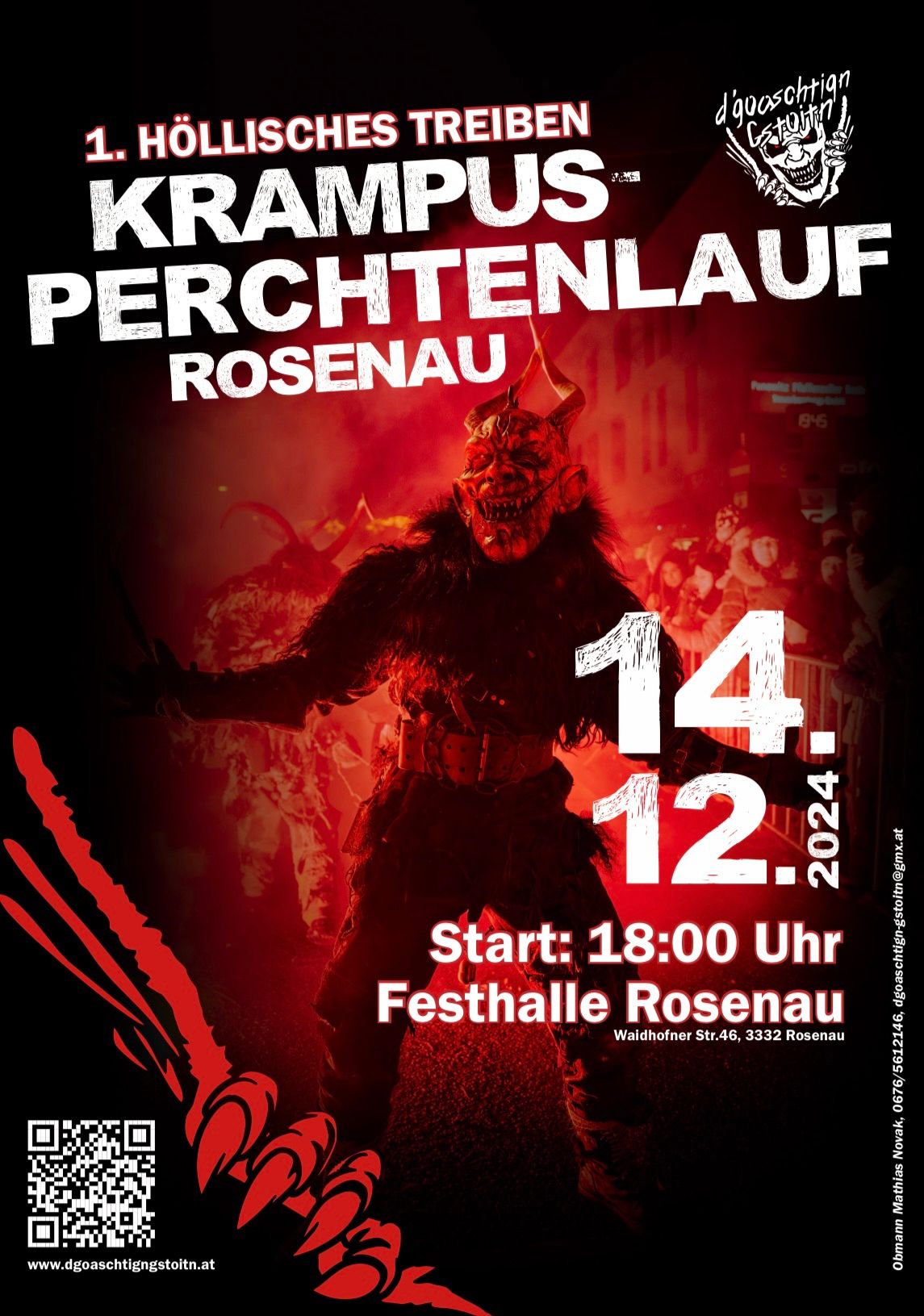 1. H\u00f6llisches Treiben! Krampus\/Perchtenlauf Rosenau