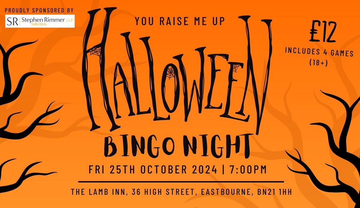 You Raise Me Up Halloween Bingo Night 