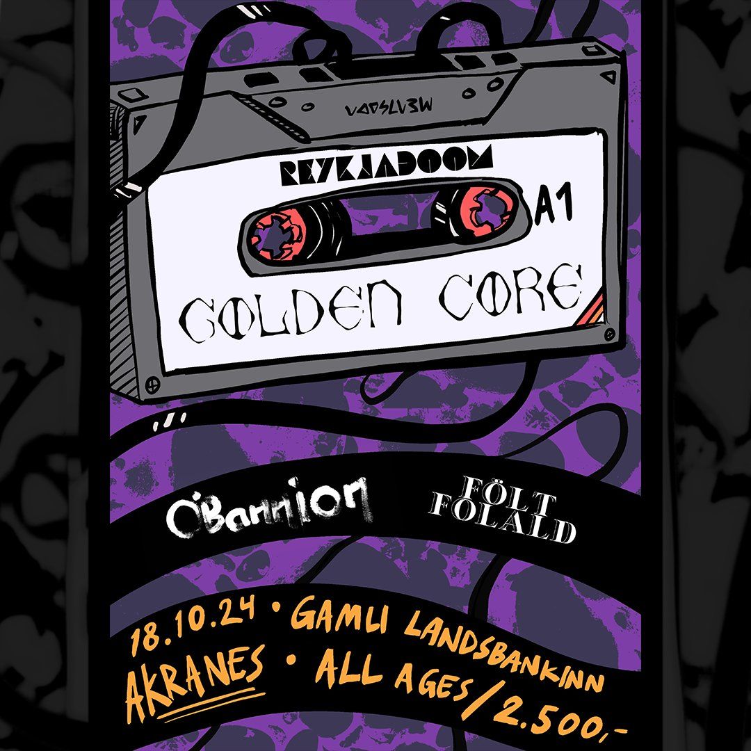 ReykjaDoom: Golden Core (NO), O'Bannion, F\u00f6lt Folald, live at Akranes