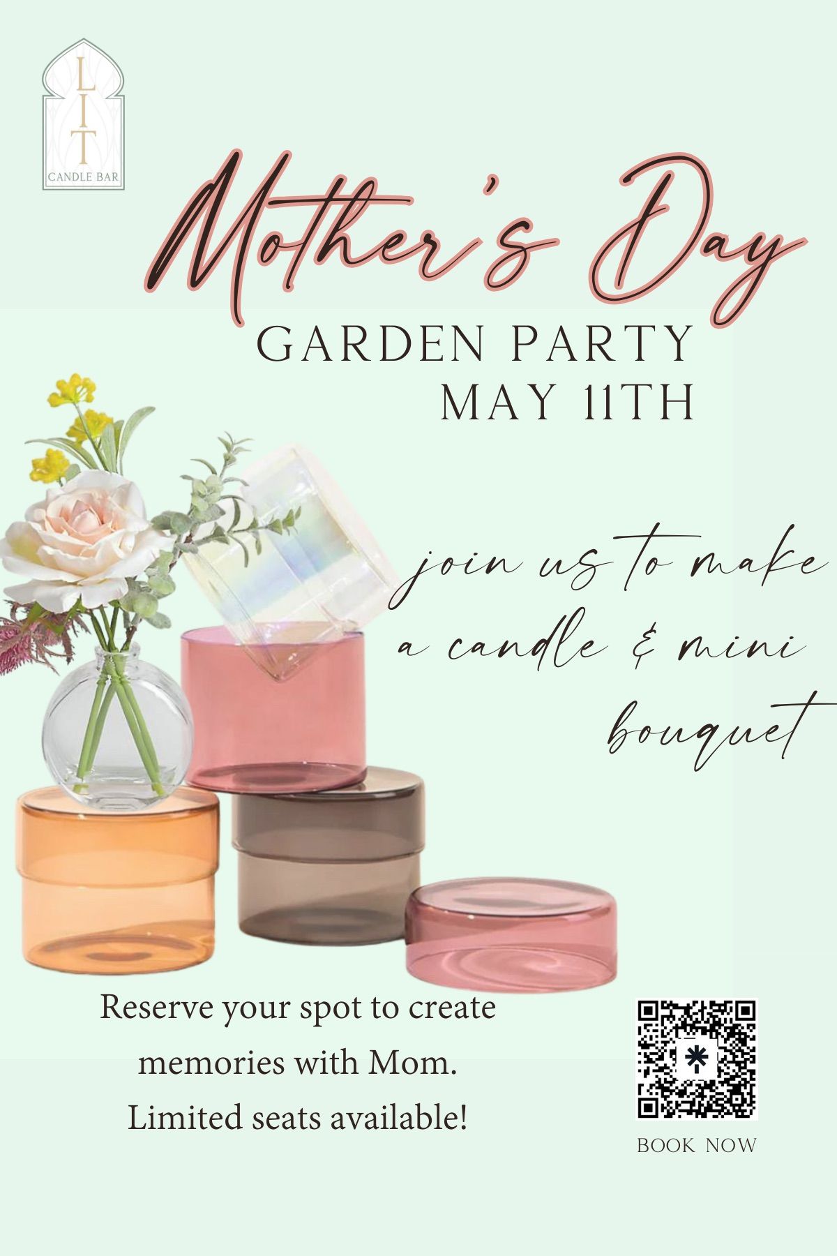 Mother\u2019s Day Candle & Bouquet Making Experience 
