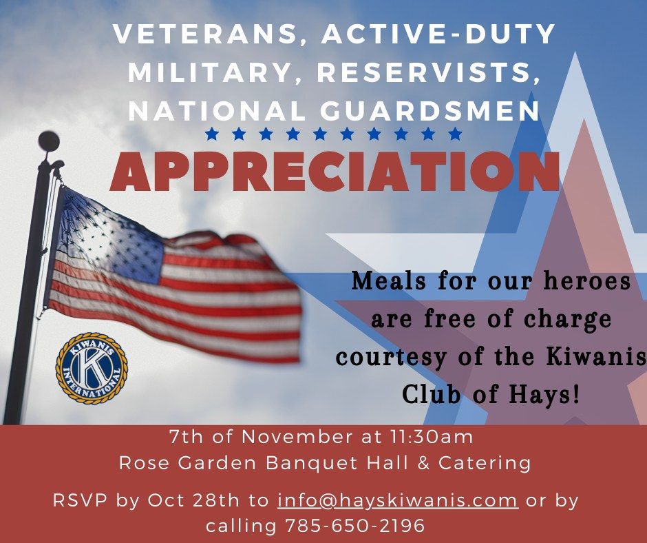 Veterans & Active Duty Military Appreciation Lunch