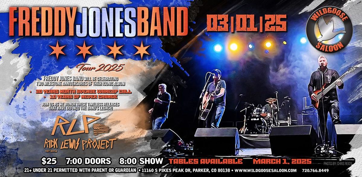 Freddy Jones Band with special guest Rick Lewis Project 