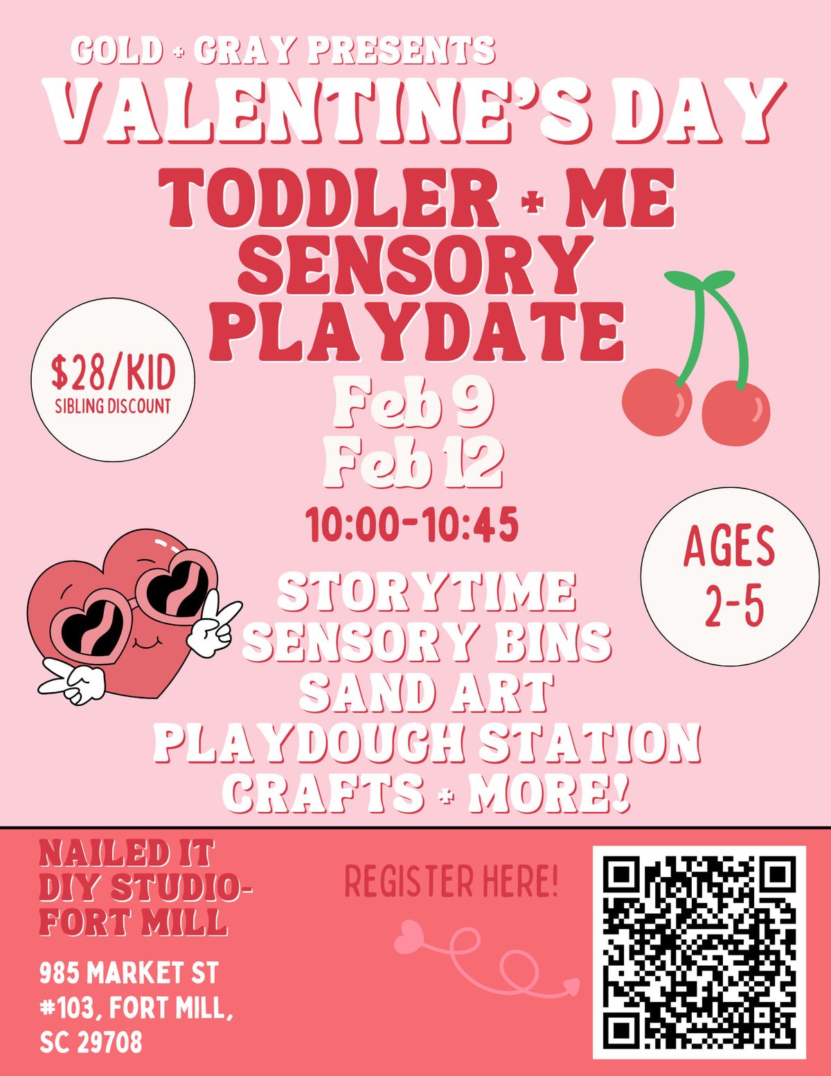 Valentine's Day Sensory Playdate