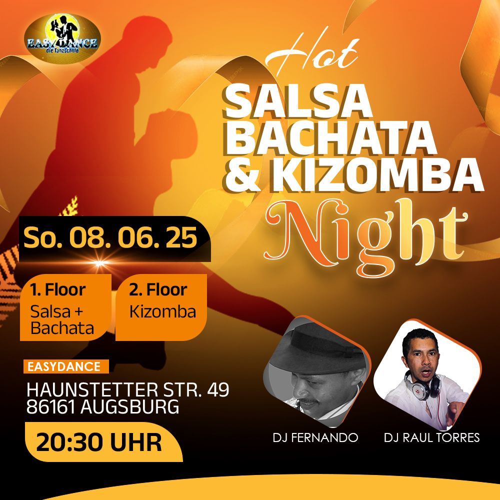 EASYDANCE HOT SALSA-BACHATA-KIZOMBA NIGHT AUF 2 AREAS