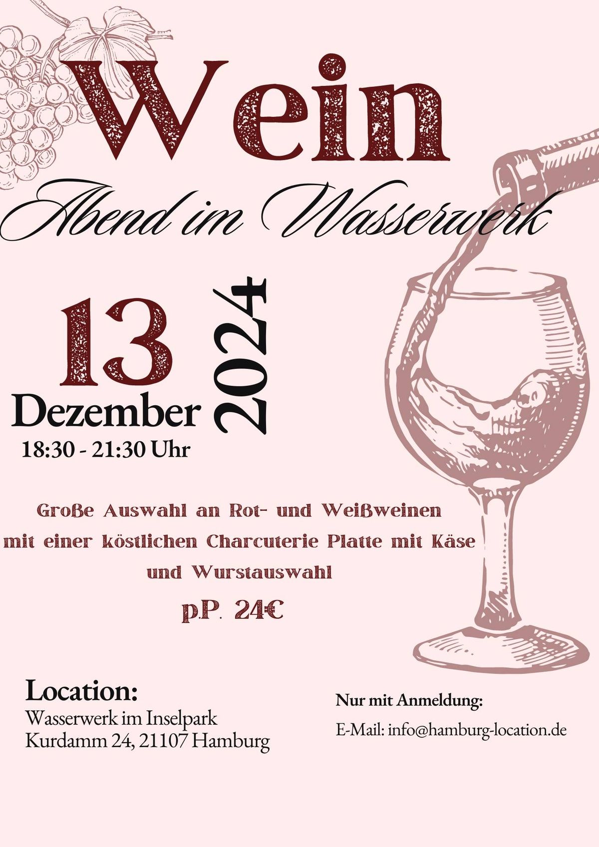 weihnachtlicher Weinabend im historischen Wasserwerk 