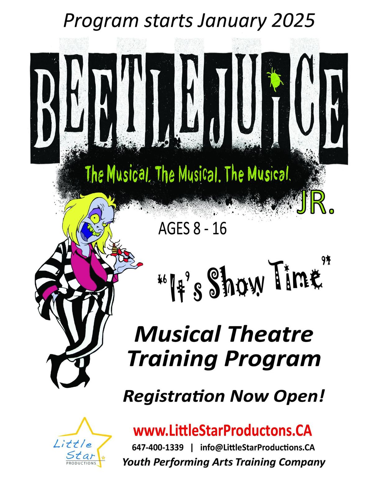 Registration Open for Jan 2025 Musical Theatre Training Program