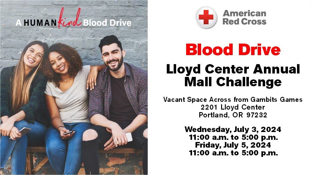 Red Cross Blood Drive - Annual Mall Challenge