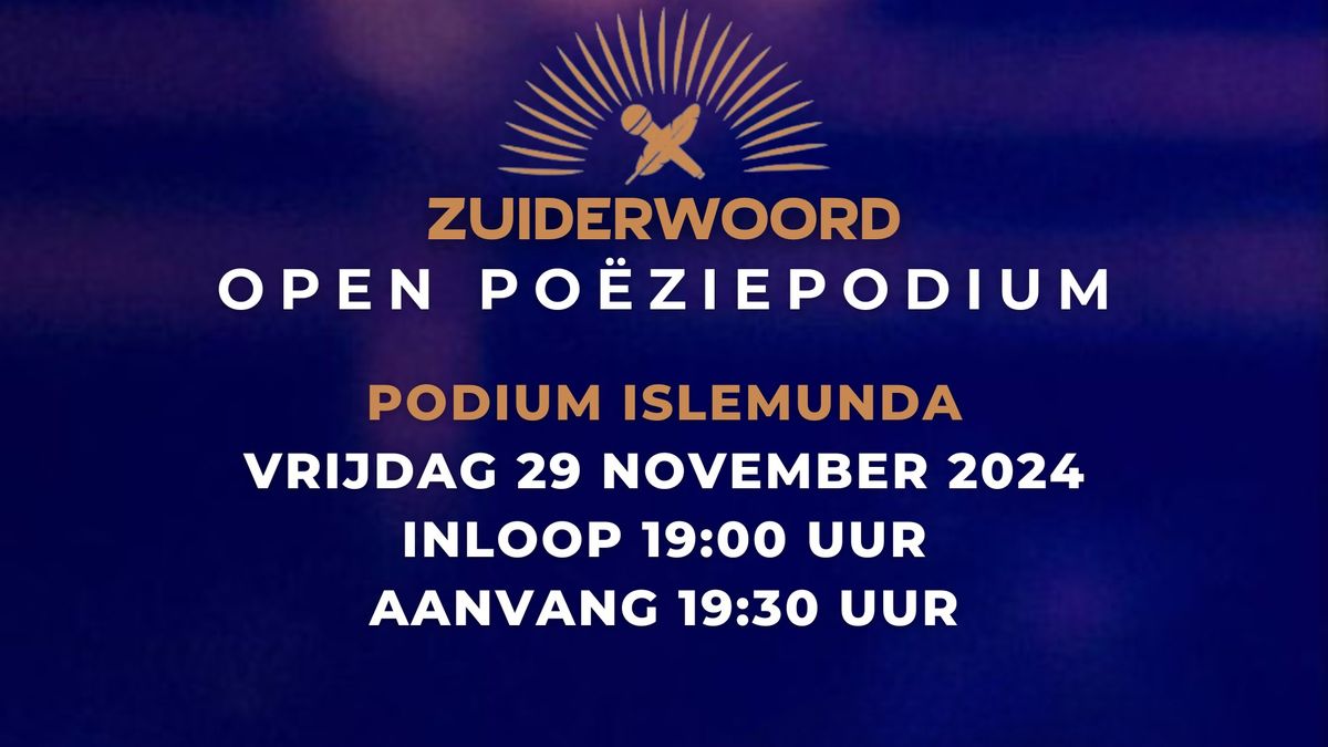 ZuiderWoord Open Po\u00ebziepodium