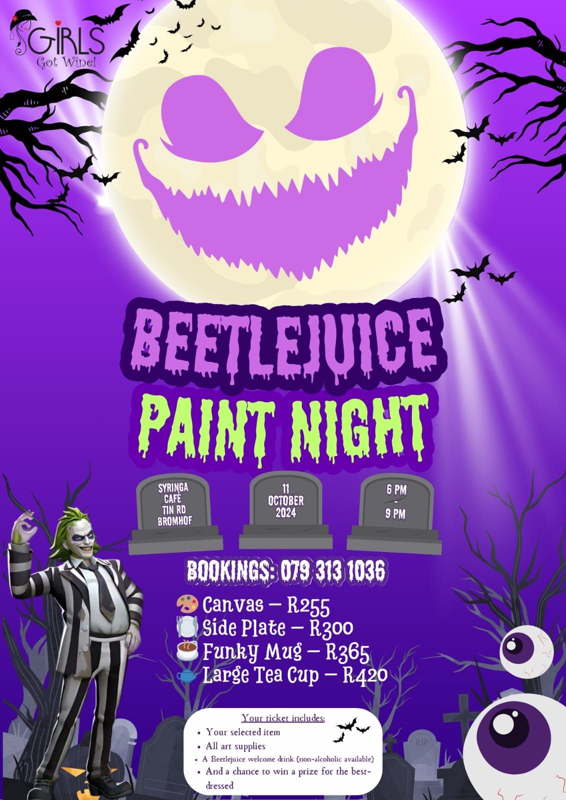 Beetlejuice Paint Night