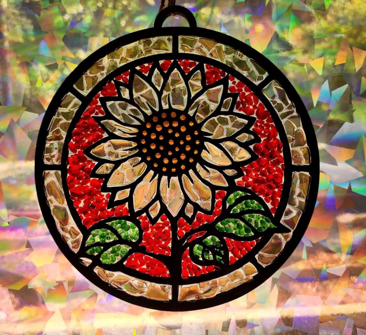 SUNFLOWER: Faux Crushed Stained Glass Workshop