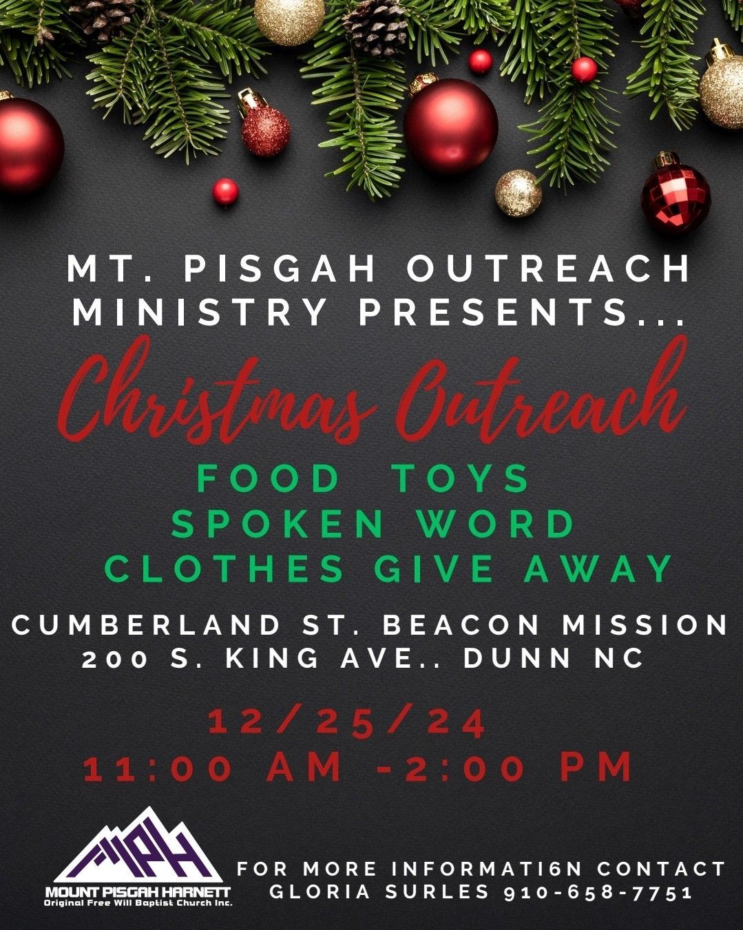 Mt. Pisgah Outreach Ministry - Christmas Outreach