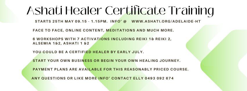 Healer Certificate Training