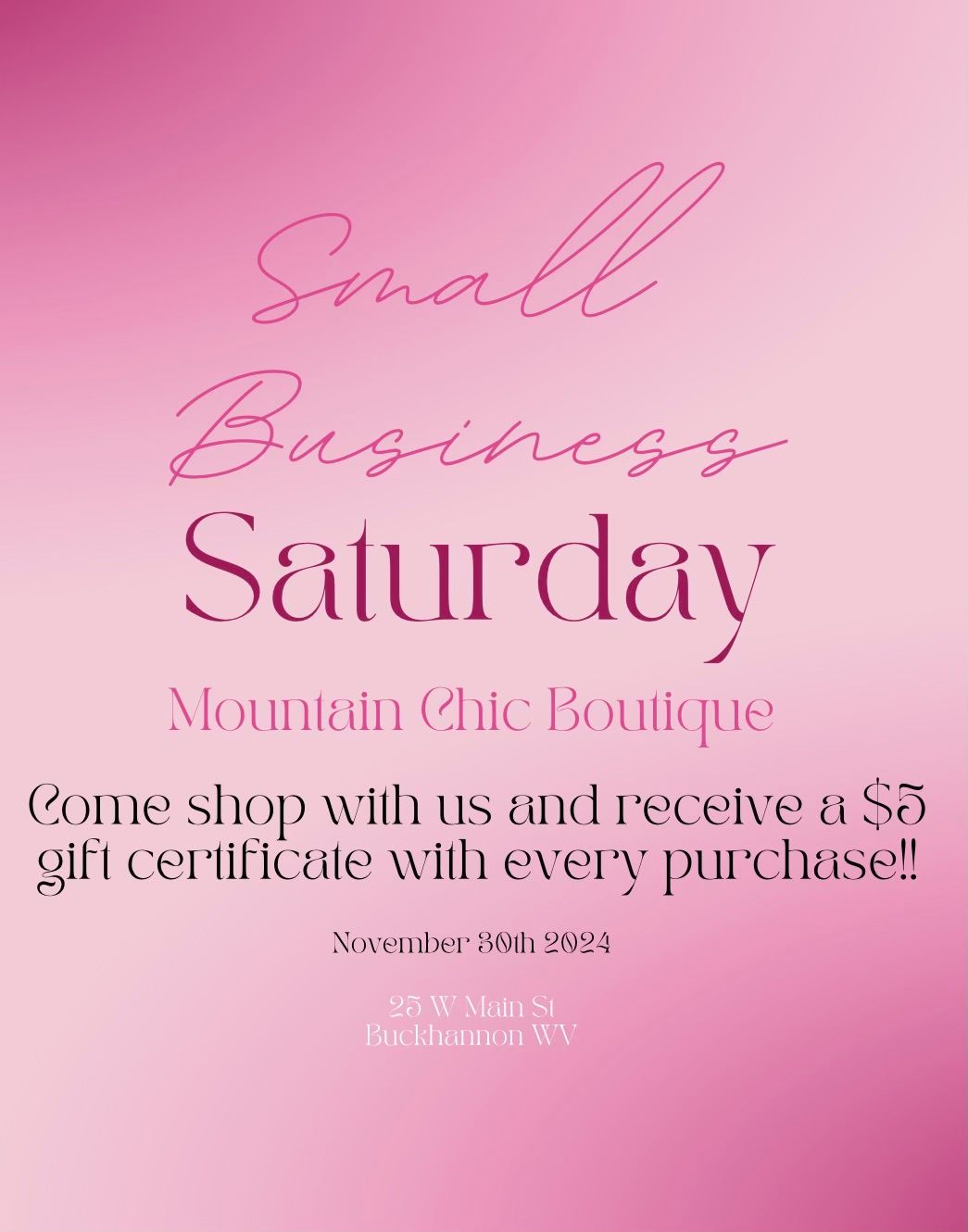 Small Business Saturday 