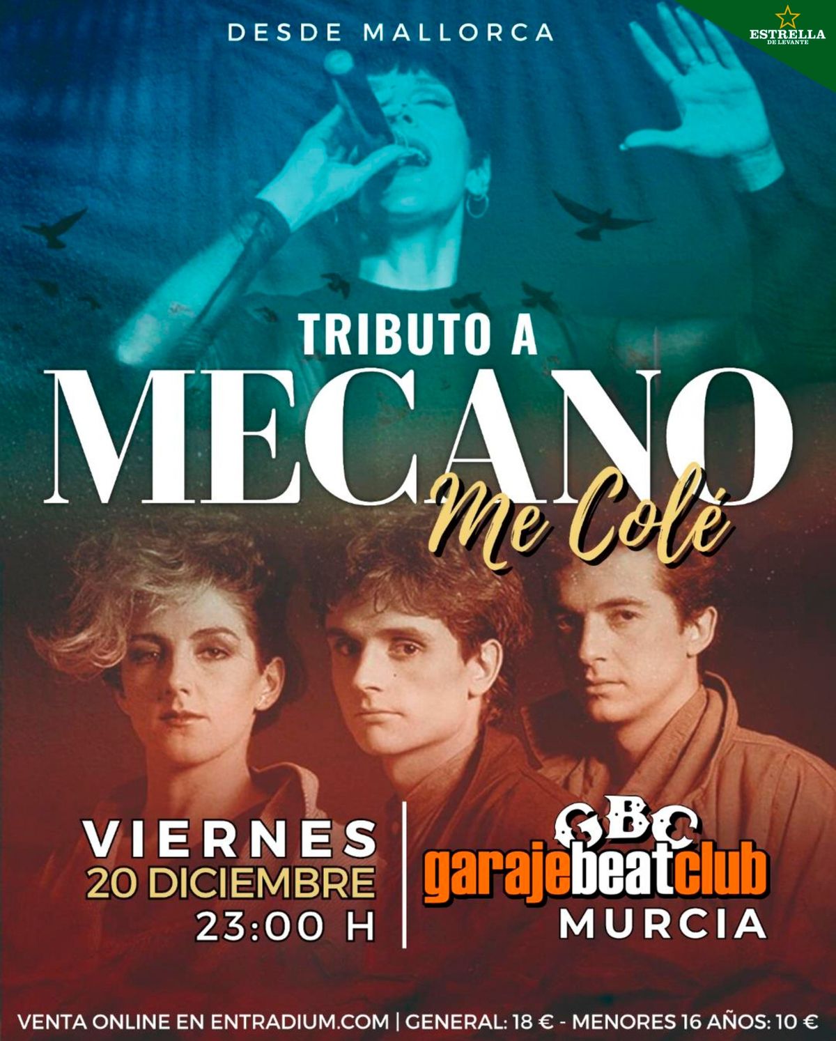 ME COL\u00c9 - TRIBUTO A MECANO en Garaje Beat Club (Murcia)