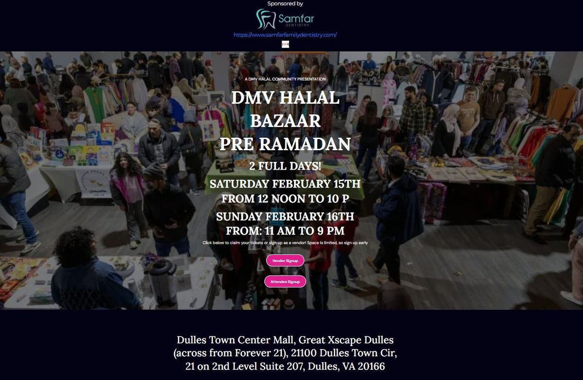 Samfar Dentistry DMV Halal Ramadan Bazaar