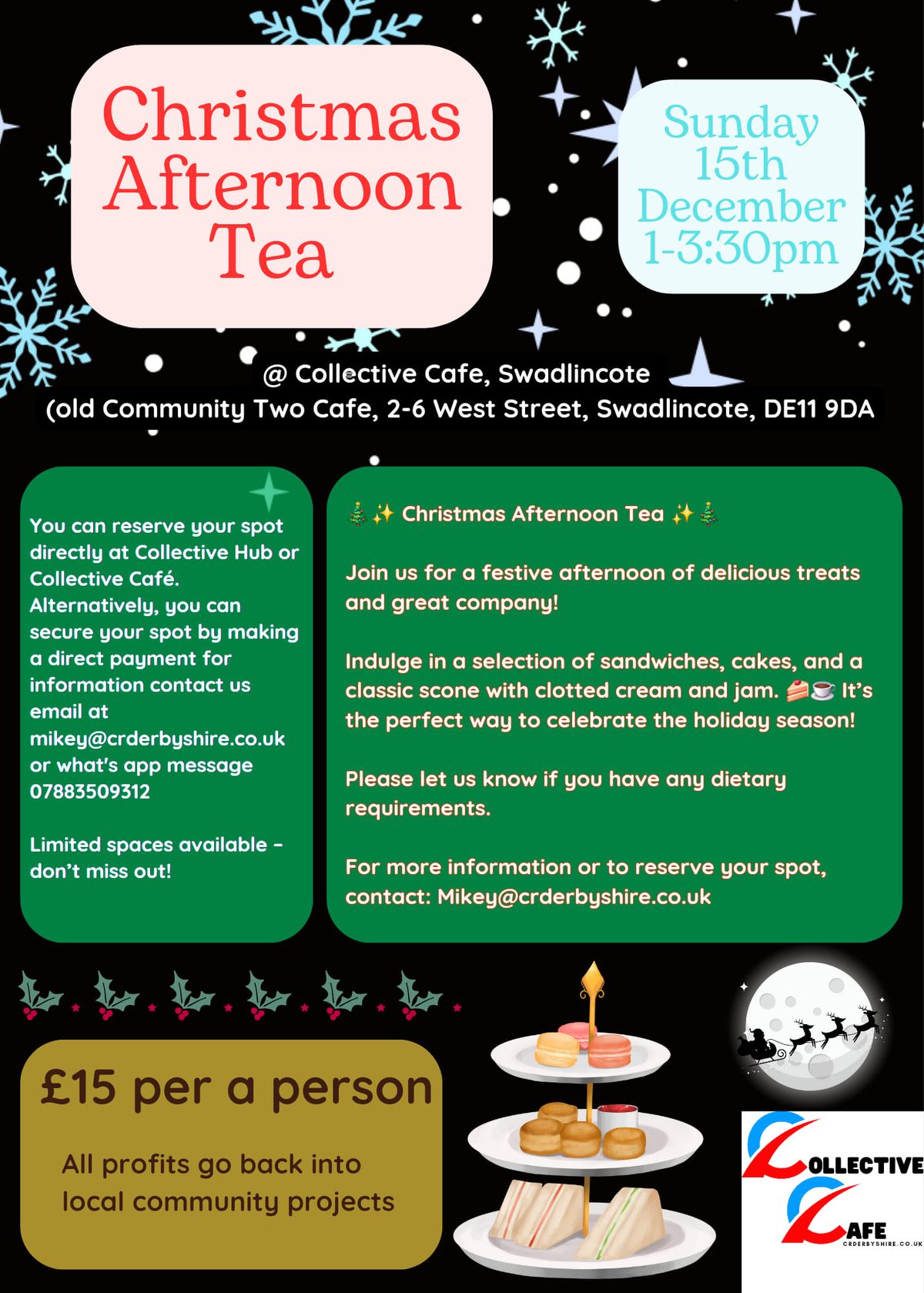 Christmas Afternoon Tea - Swadlincote 