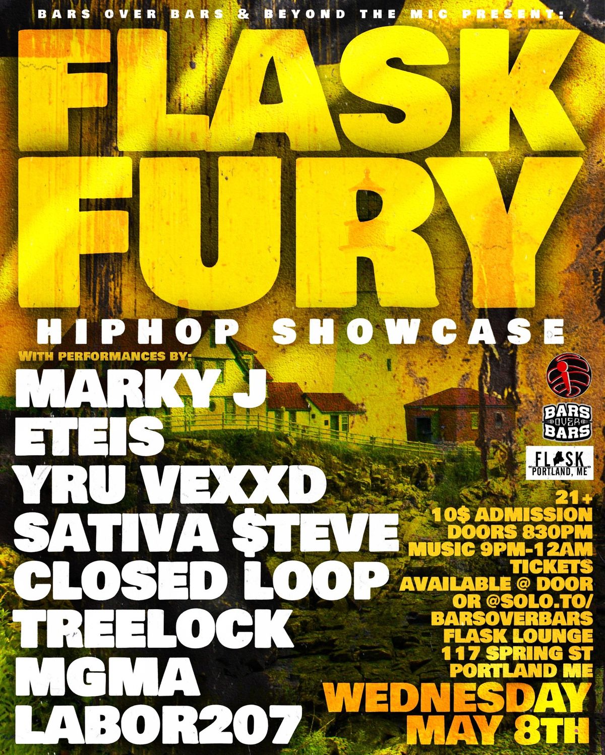 Bars Over Bars Presents: Flask Fury Hiphop Showcase 05\/08\/24