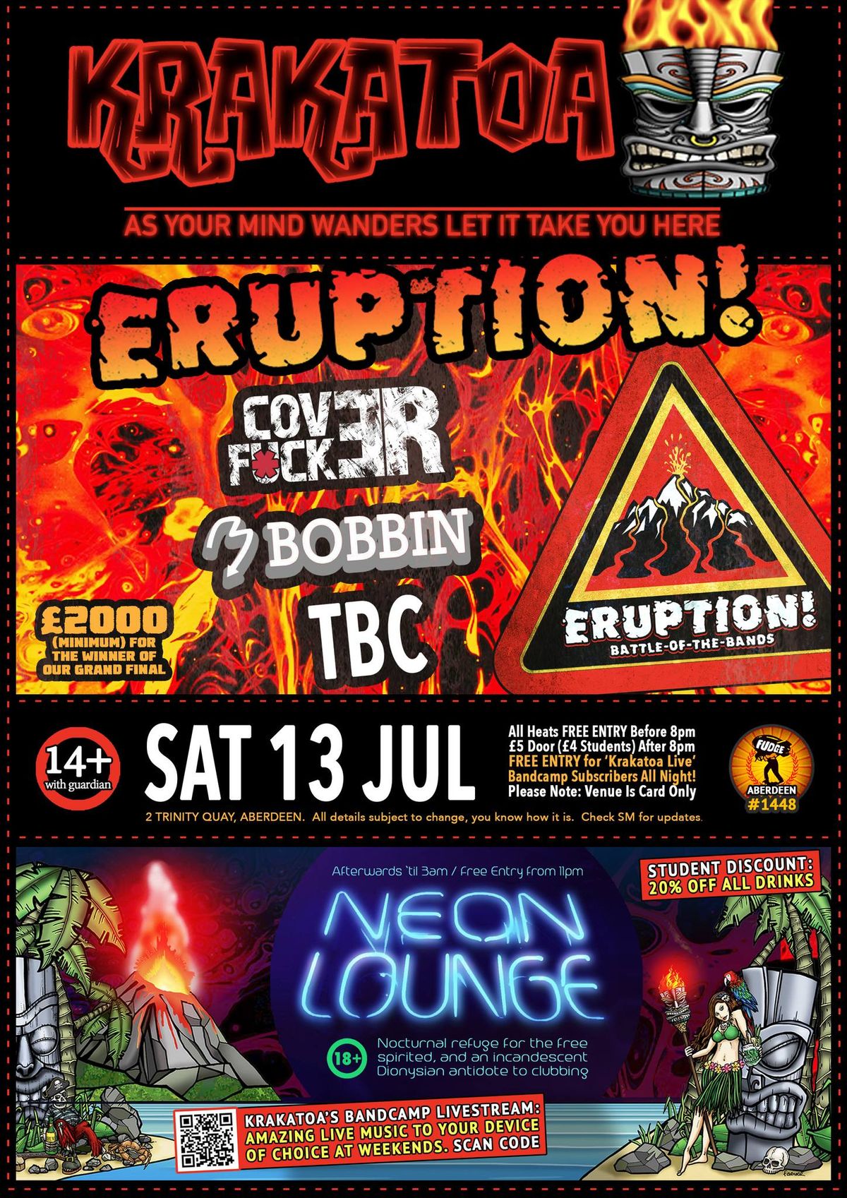Eruption! \u00a32K BOTB - HEAT - CoverFucker + Bobbin + TBC