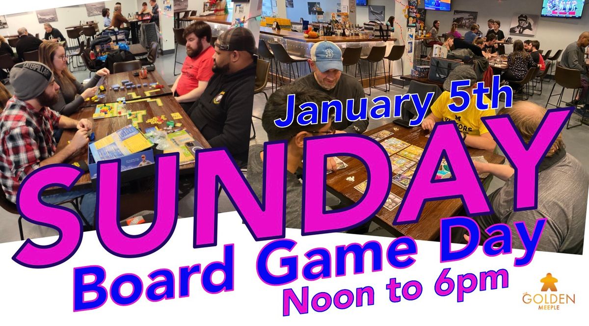 SUNDAY Board Game Day Event. Join us for a weekend gaming day at Blue Skies Brewery