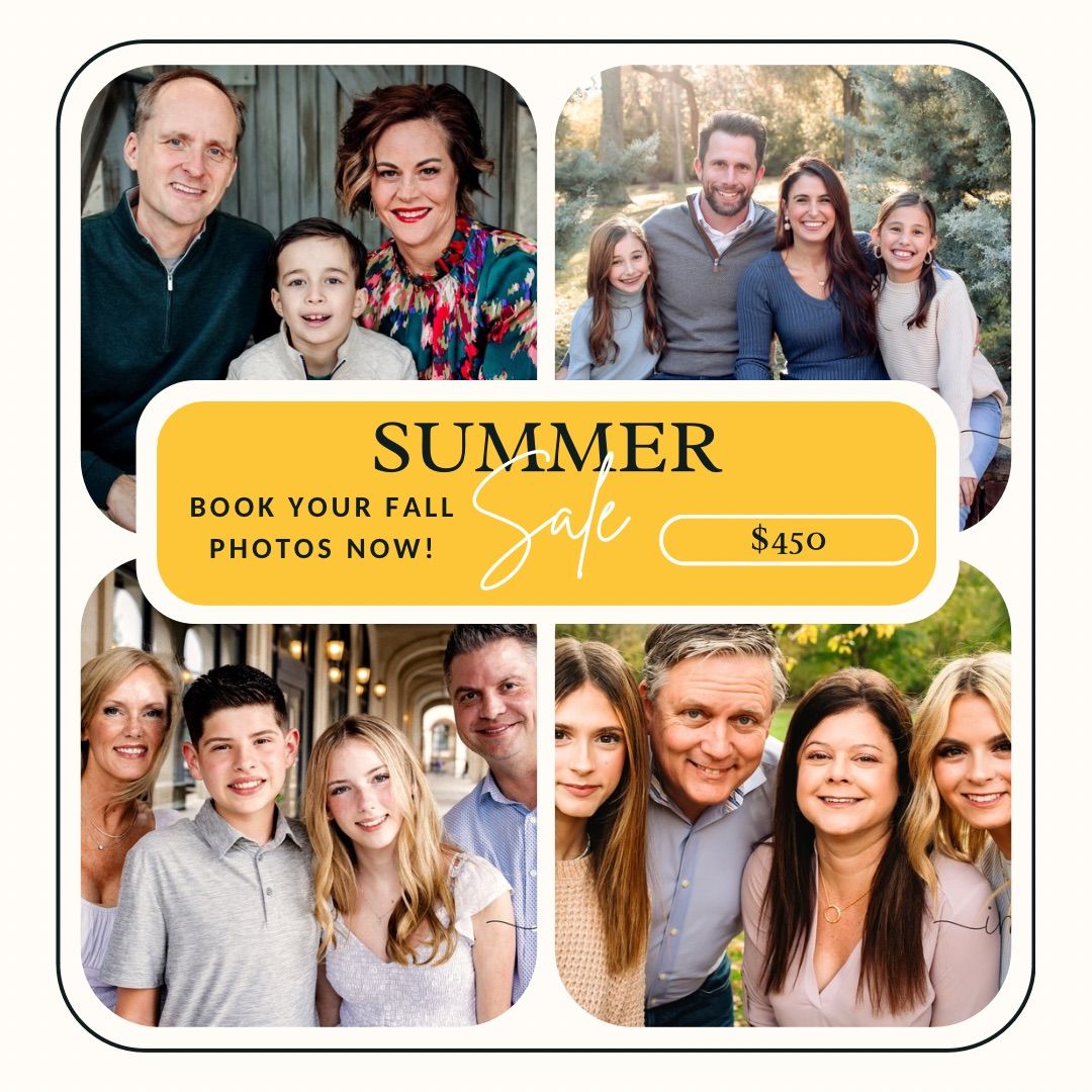 Summer Sale! Family Sessions $200 Off