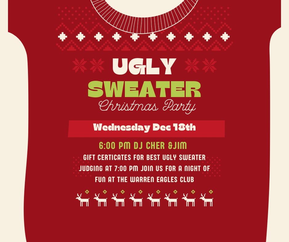 EAGLES CLUB UGLY SWEATER CHRISTMAS PARTY