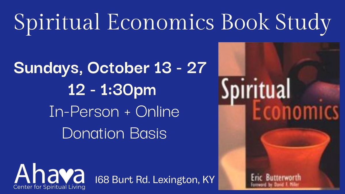 October Book Study - Spiritual Economics