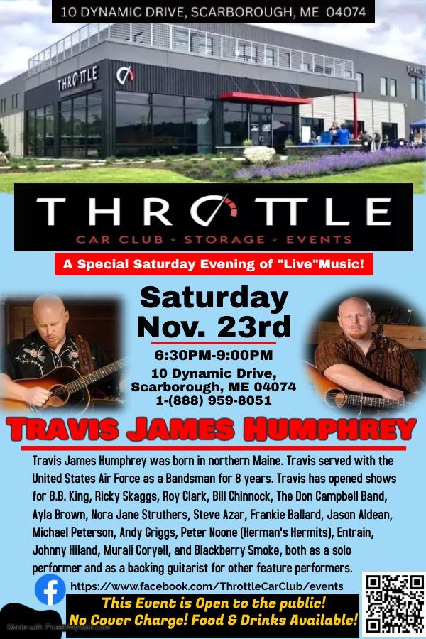 Throttle - Live Music Series -  Travis James Humphrey 