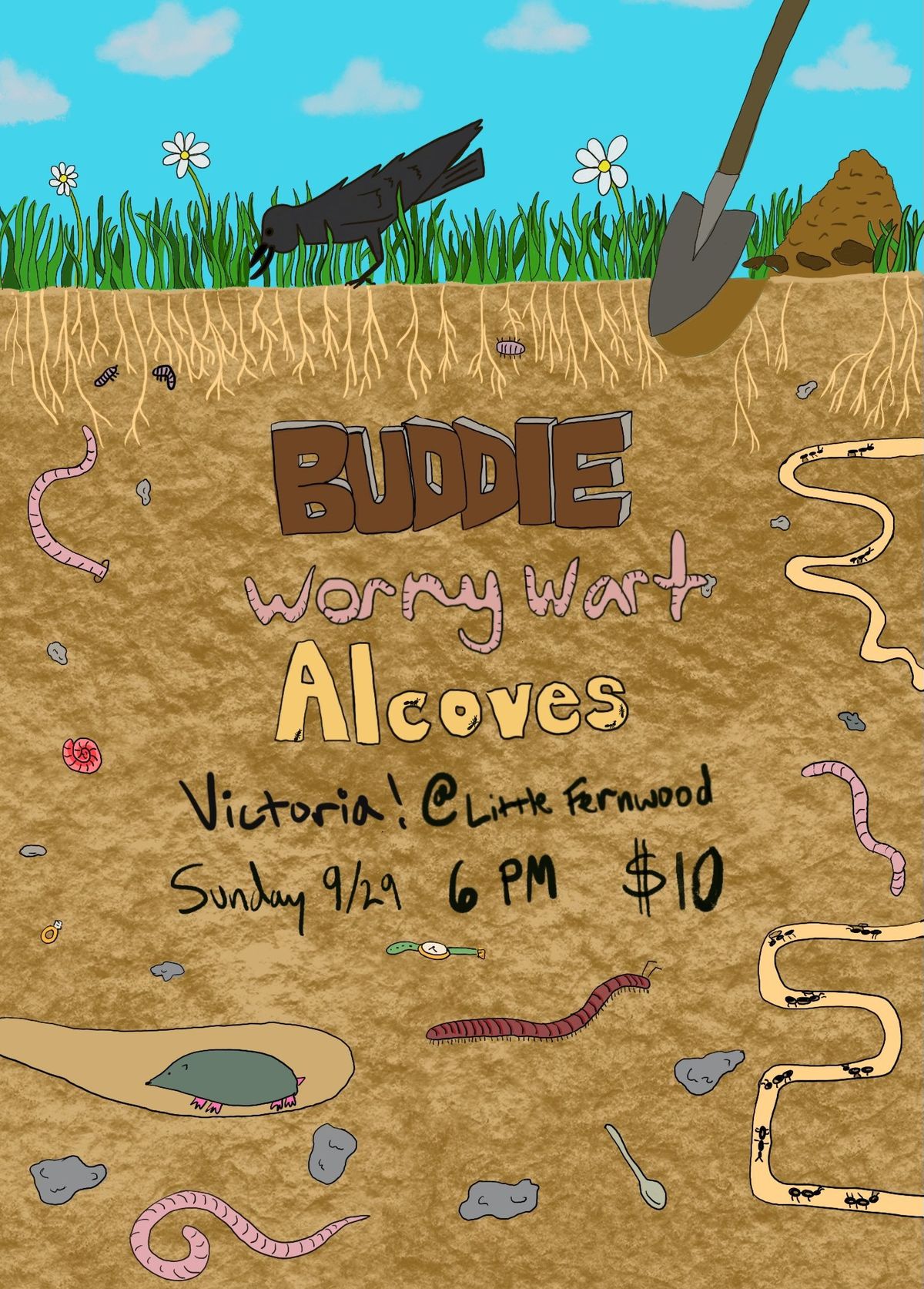 Buddie, Worrywart, Alcoves ALL AGES at LiL Fern