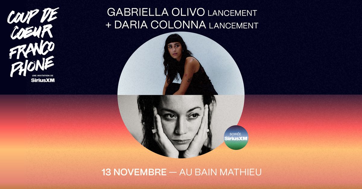 GABRIELLA OLIVO (lancement) + DARIA COLONNA (lancement) \u2502 CCF24