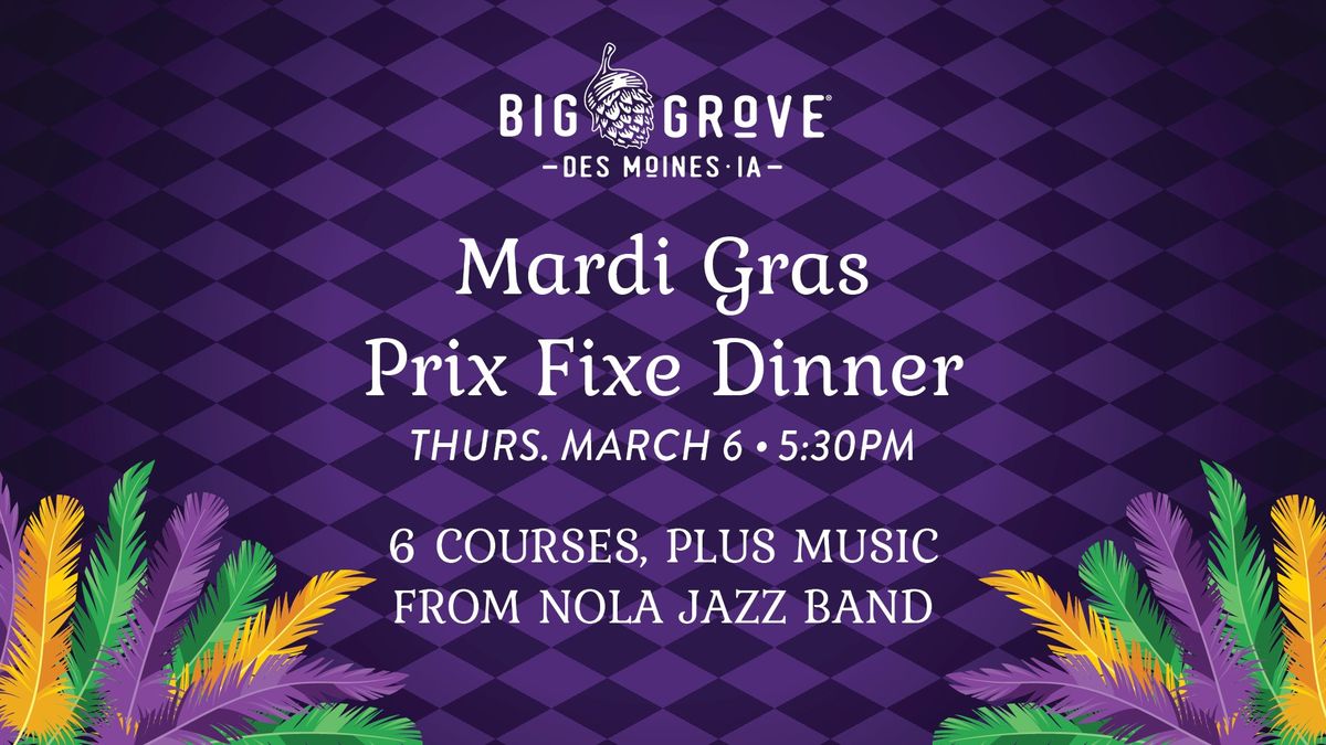 Mardi Gras Dinner \u2022 March 6th | Big Grove Des Moines