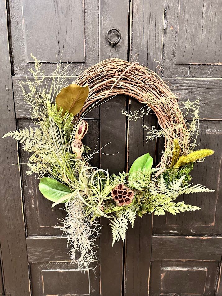 Air plant wreath workshop at The Crimson House