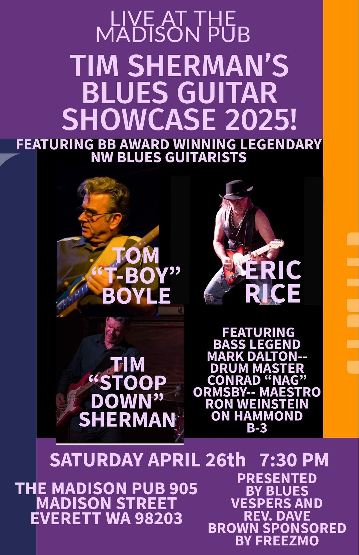 Tim Sherman's Blues Guitar Showcase! @ The Madison Avenue Pub