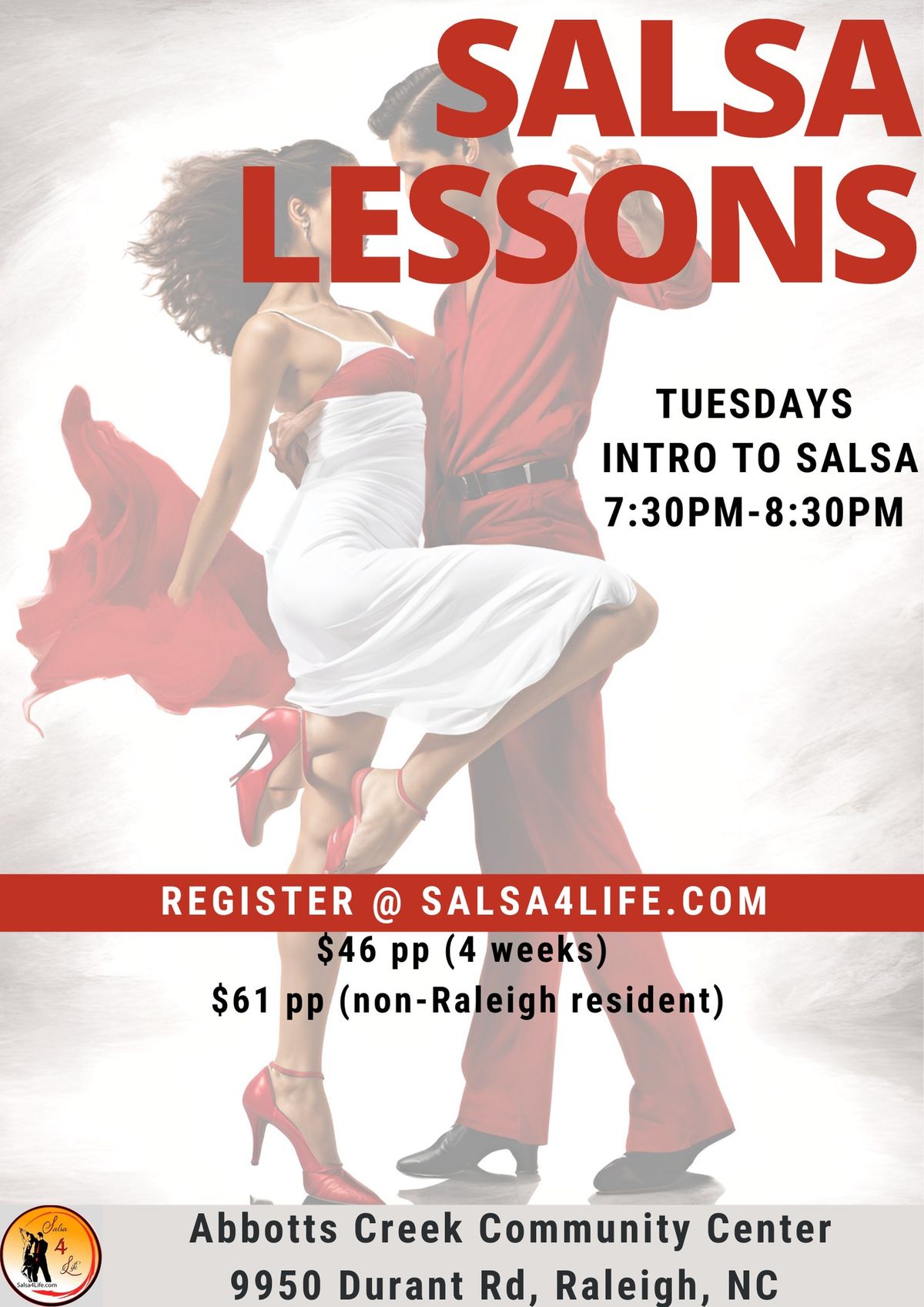 Intro to Salsa -Tuesdays - New Cycle Every Month