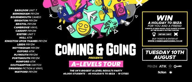 Coming & Going A-Level Results Tour