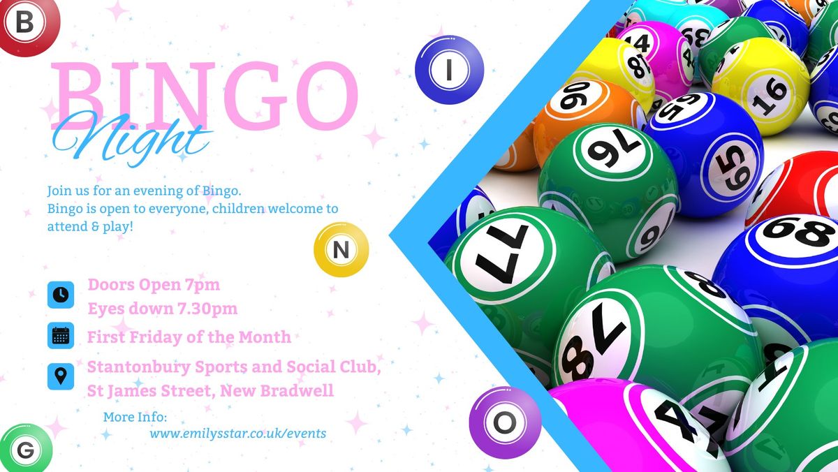 Bingo - Raising money for Emily's Star